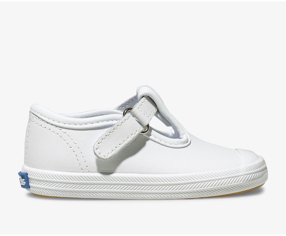 Slip Ons Keds Niña Blancos - Champion Toe Cap T-Strap - 8704-SUQEM